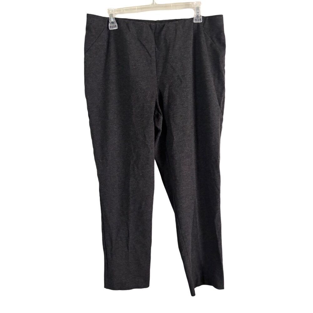 J. Jill Ponte Slim Leg SZ Large Dark Gray Stretchy Casual Mature Capsule Classic